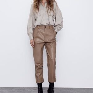 Zara Faux Leather Trousers